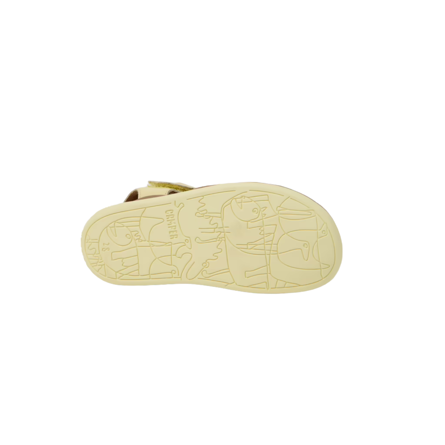 Bicho Kids Girl's Fisherman Style Yellow Leather Sandal