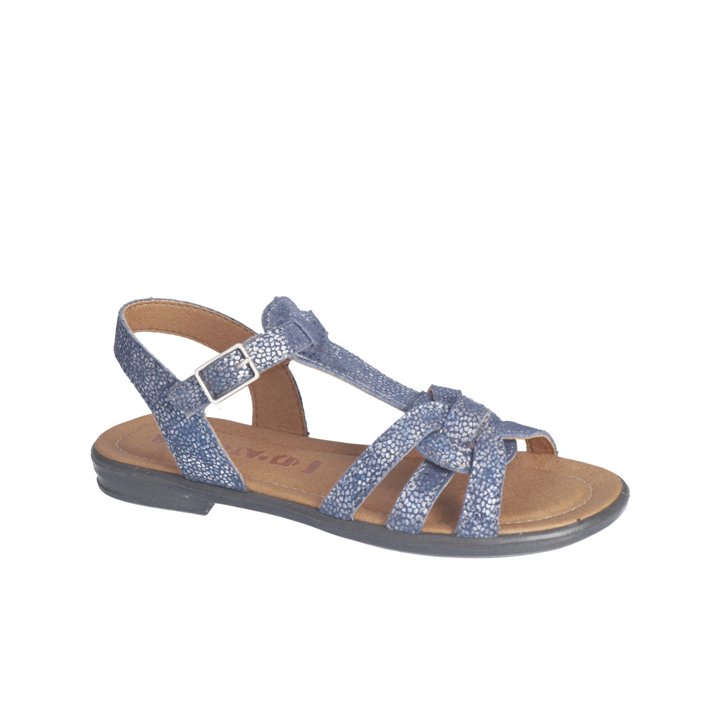 Ricosta Birte Leather Sandal in Sea Blue Shimmer
