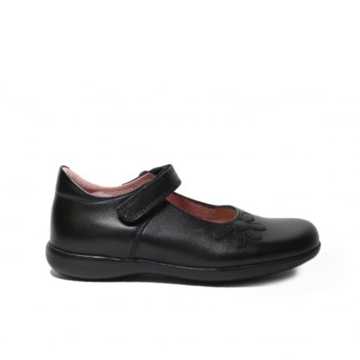 Bonnie Black Leather Mary-Jane Girls School Shoe