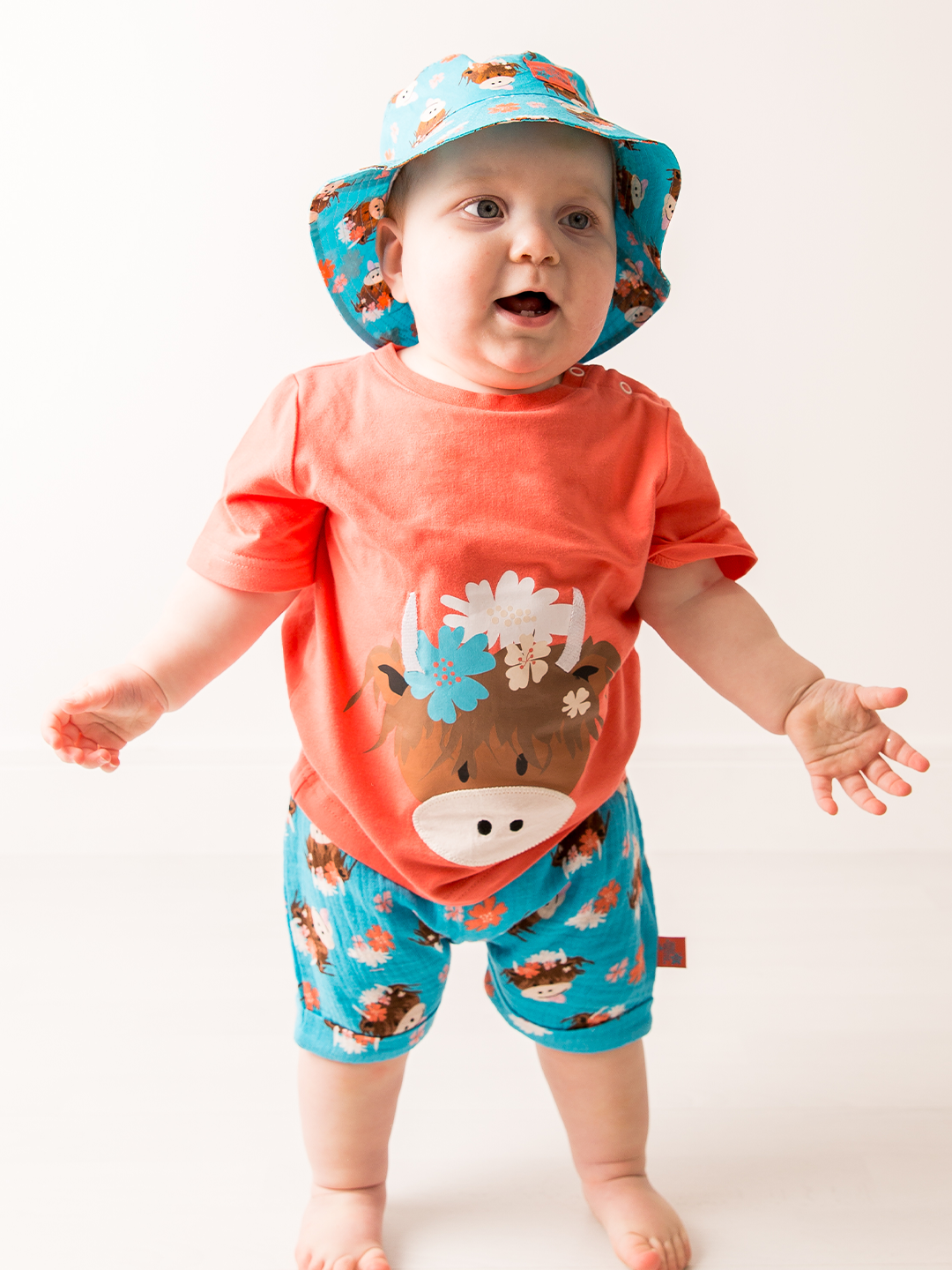 Bonnie Highland Cow Summer Shorts