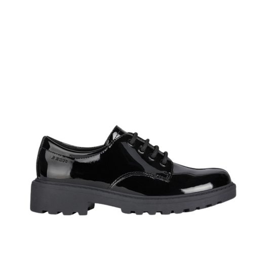 Casey Lace-Up Patent Girl's School Shoe