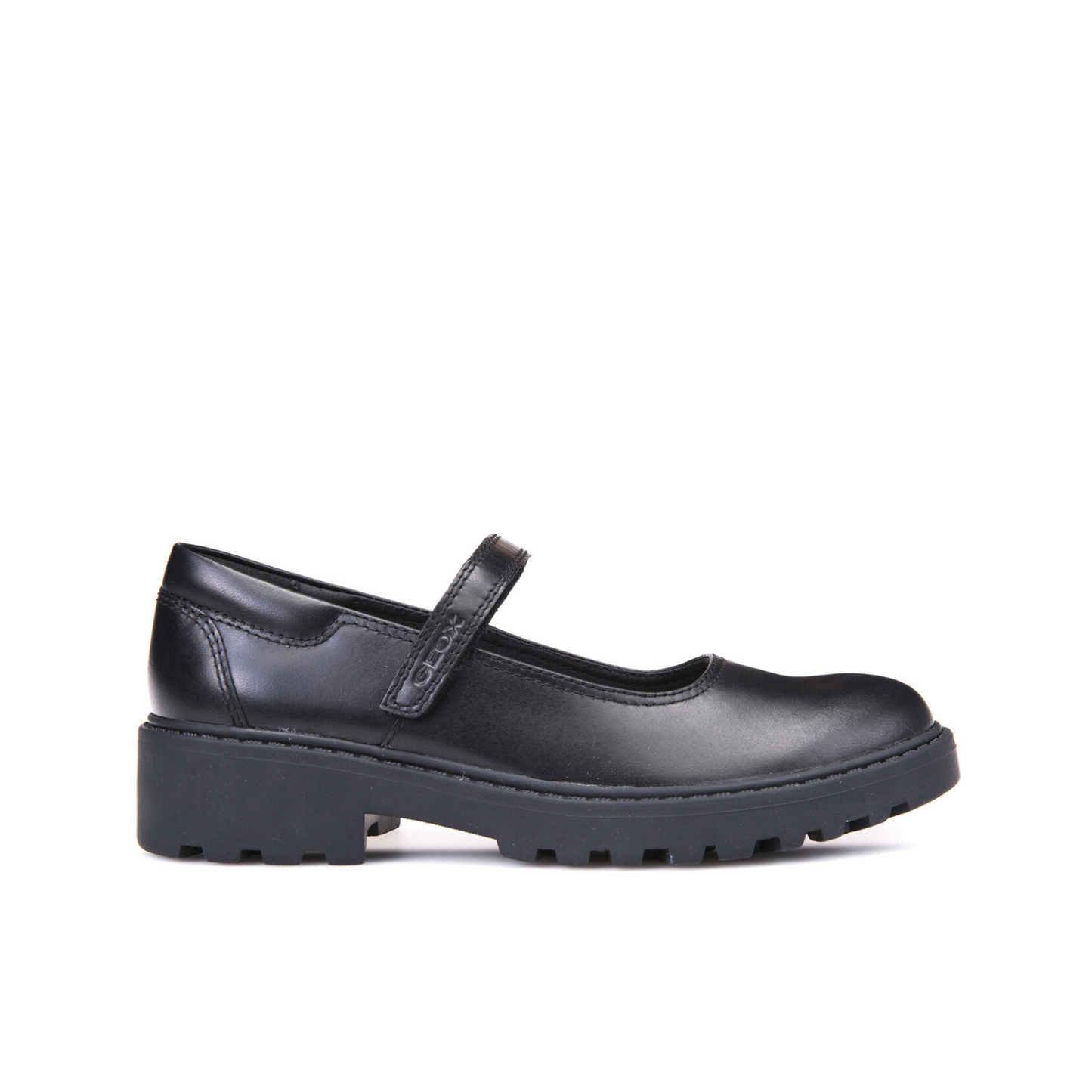 Casey Mary Jane Black Leather Girl's School Shoe