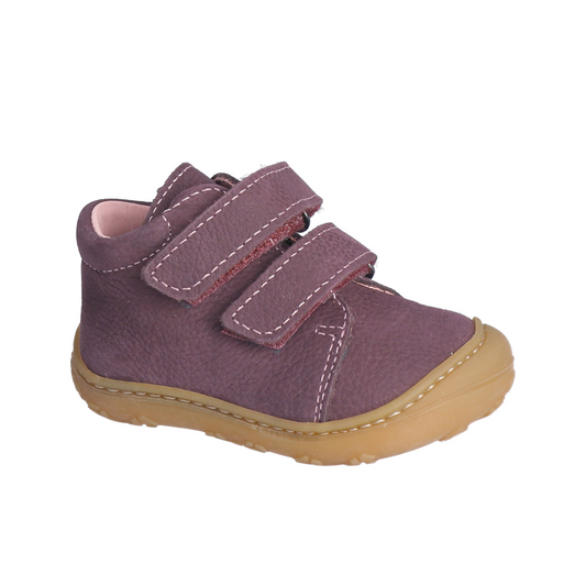 Chrisy Plum Nubuk Leather Soft Sole First Shoe