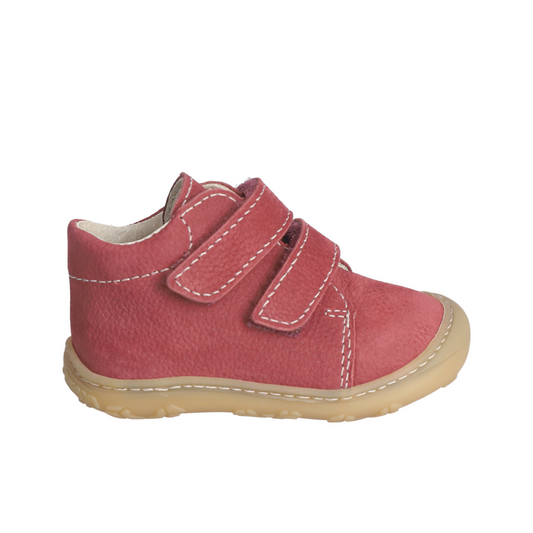 Chrisy Burgundy Nubuk Leather Soft Sole First Shoe