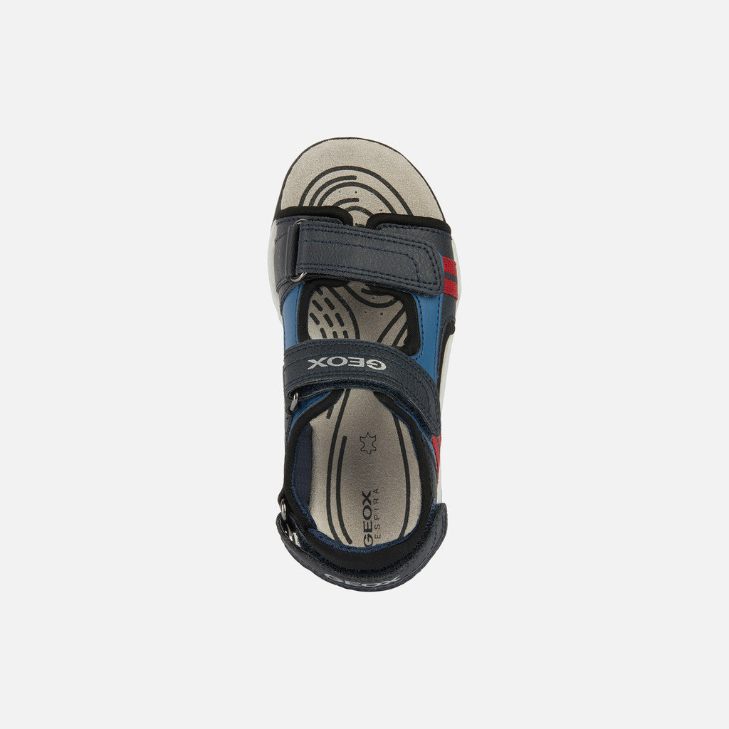 Borealis Boys Water Friendly Open Toe Sandal Navy/Red
