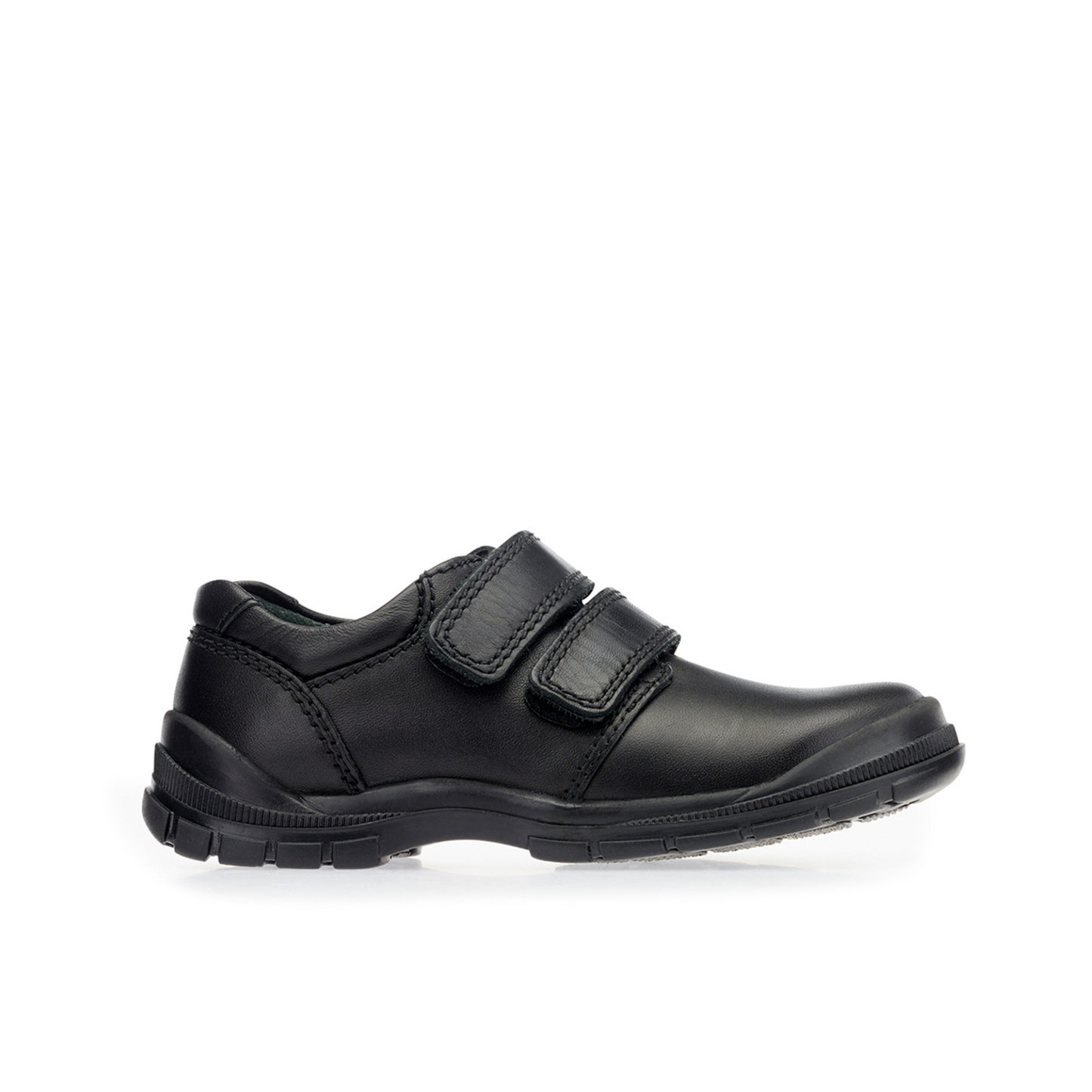 Engineer Black Leather Boys School Shoe
