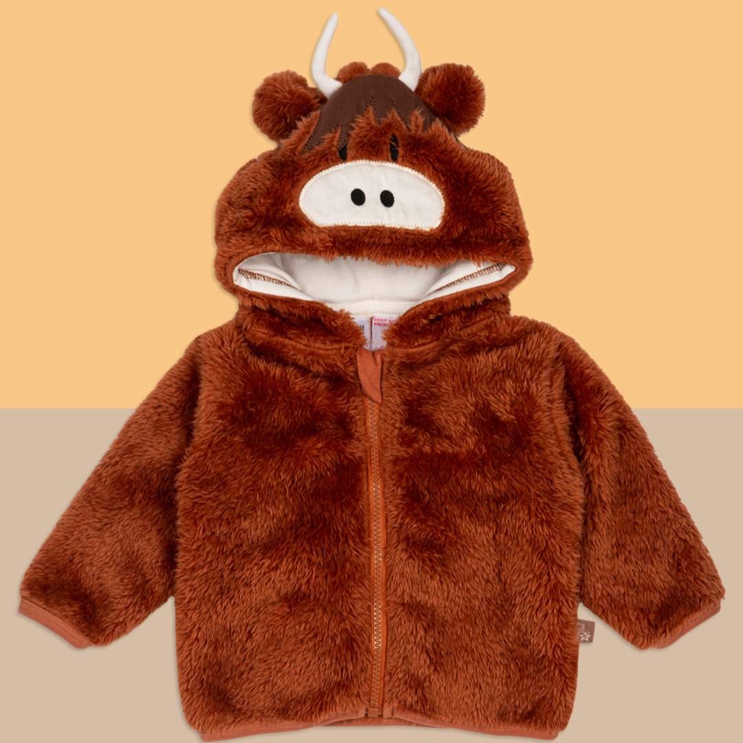 Neutral Hamish Highland Cow Hoodie