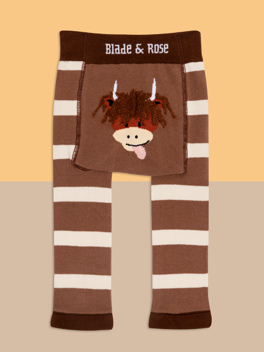 Neutral Hamish Highland Cow Leggings