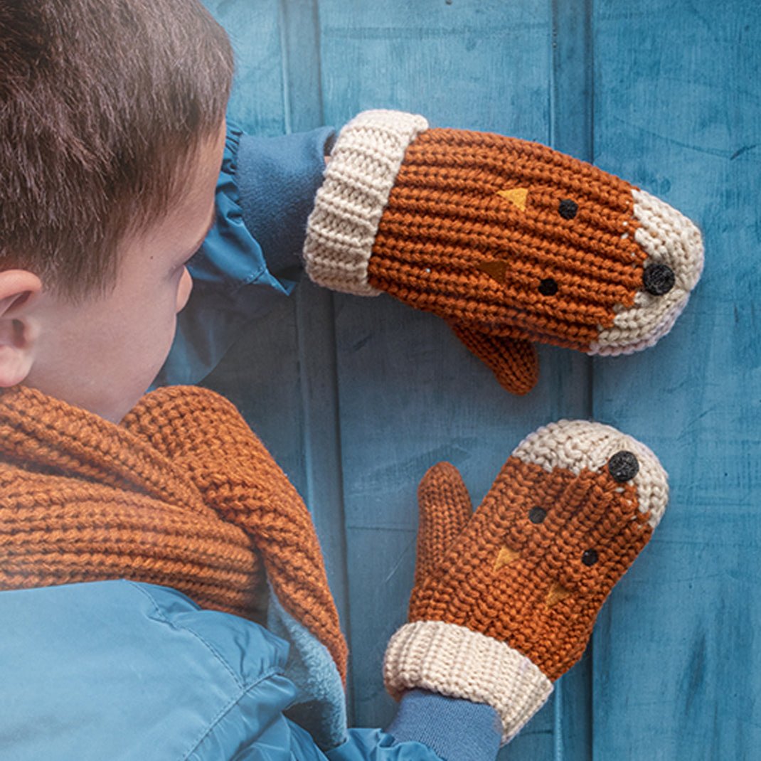 Felix Fox Knitted MIttens