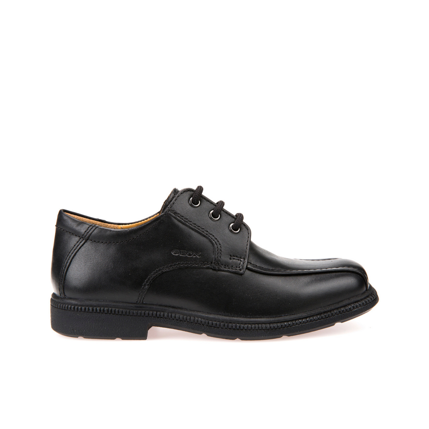 Federico H Black Leather Lace-up Boys School Shoe