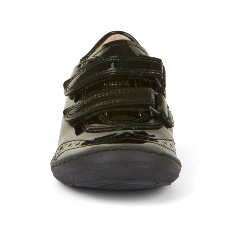 Mia D Black Patent Leather Covered Girl's School Shoe
