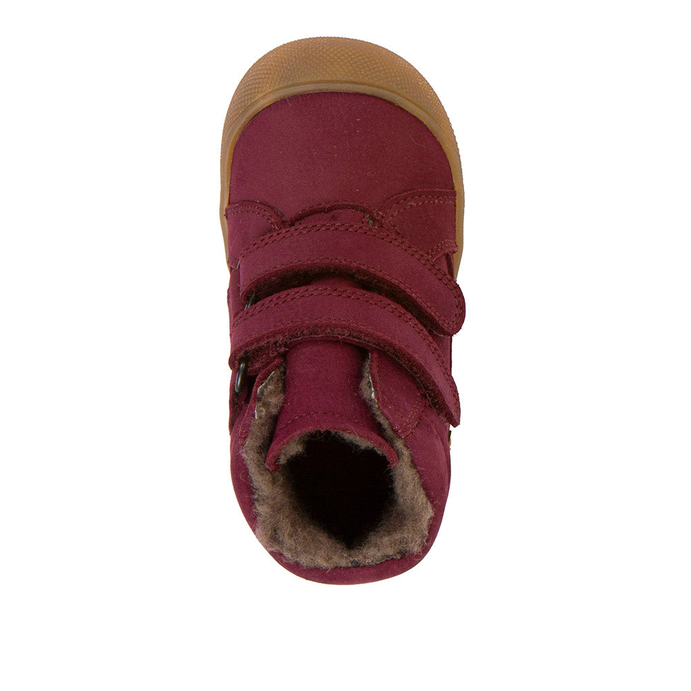 Ollie Wool Tex Waterproof Warm Lined Bordeaux Red Nubuk First Walking Boot
