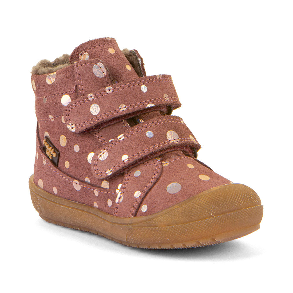 Ollie Wool Tex Waterproof Warm Lined Pink Shine Leather First Walking Boot