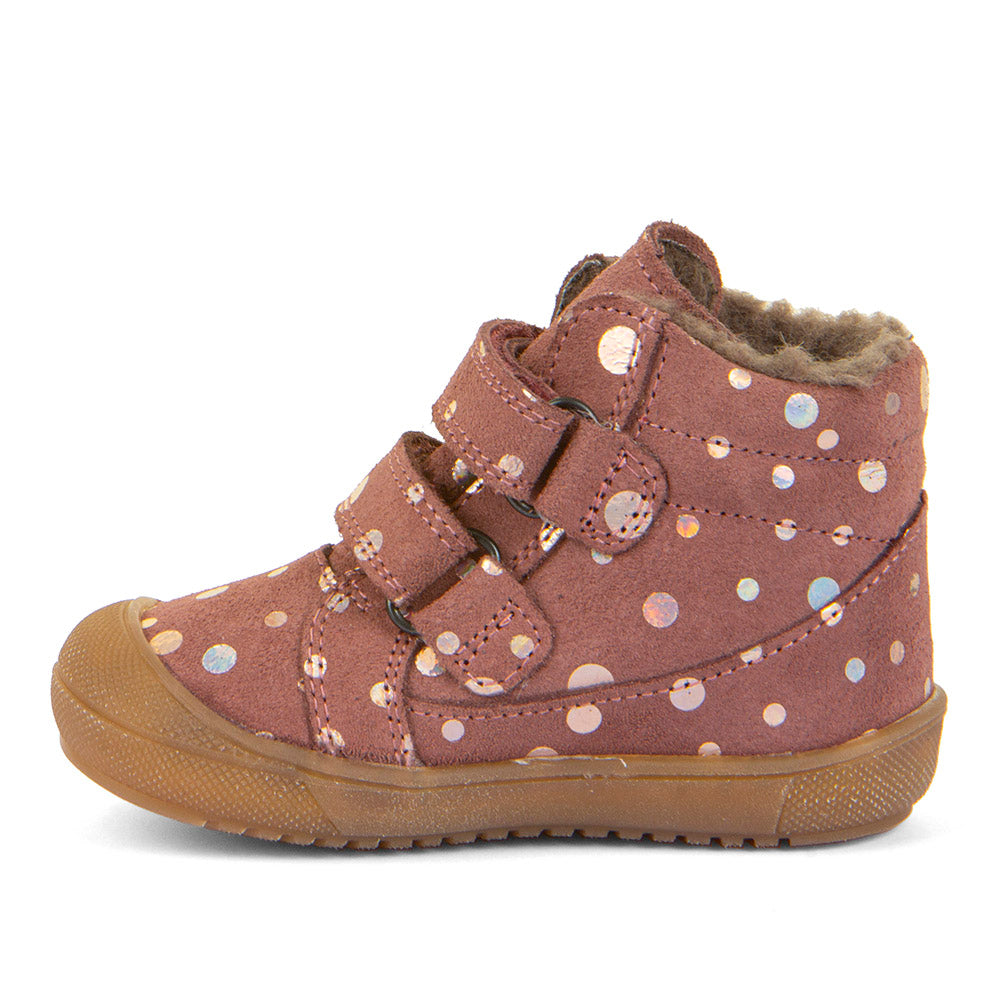 Ollie Wool Tex Waterproof Warm Lined Pink Shine Leather First Walking Boot