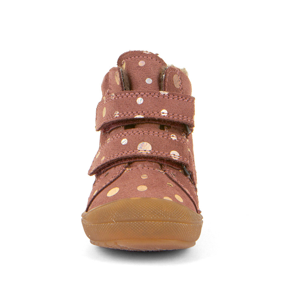 Ollie Wool Tex Waterproof Warm Lined Pink Shine Leather First Walking Boot