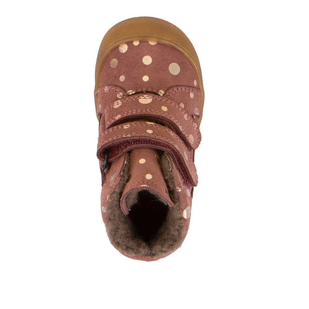 Ollie Wool Tex Waterproof Warm Lined Pink Shine Leather First Walking Boot