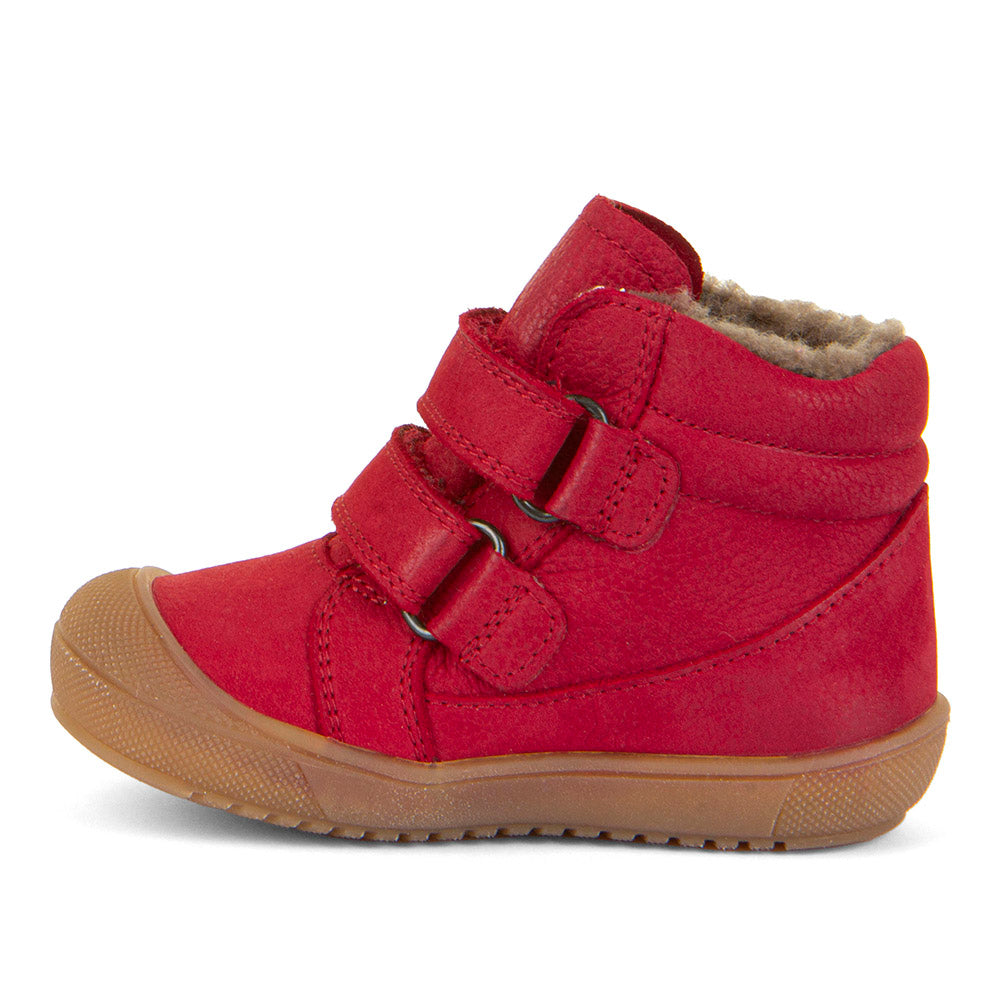 Ollie Wool Tex Waterproof Warm Lined Red Nubuk Leather First Walking Boot