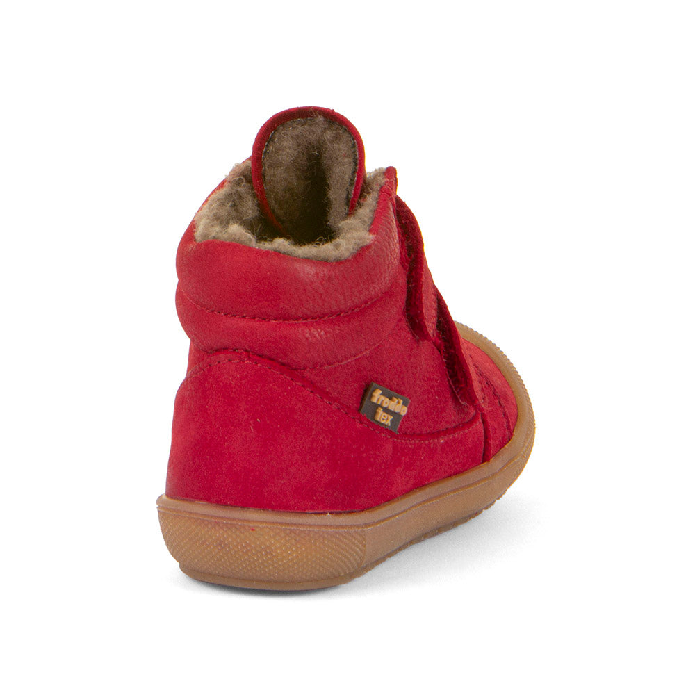 Ollie Wool Tex Waterproof Warm Lined Red Nubuk Leather First Walking Boot