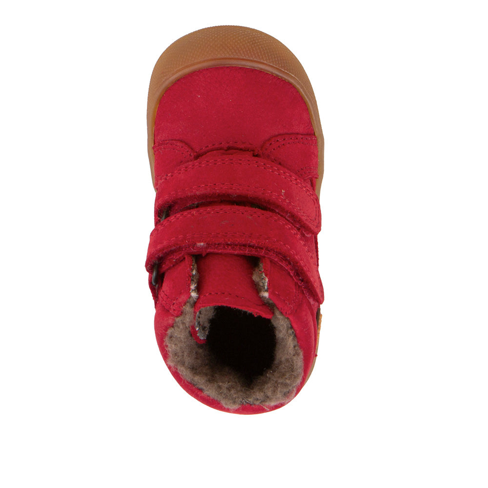 Ollie Wool Tex Waterproof Warm Lined Red Nubuk Leather First Walking Boot