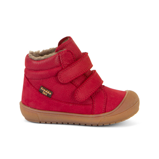 Ollie Wool Tex Waterproof Warm Lined Red Nubuk Leather First Walking Boot