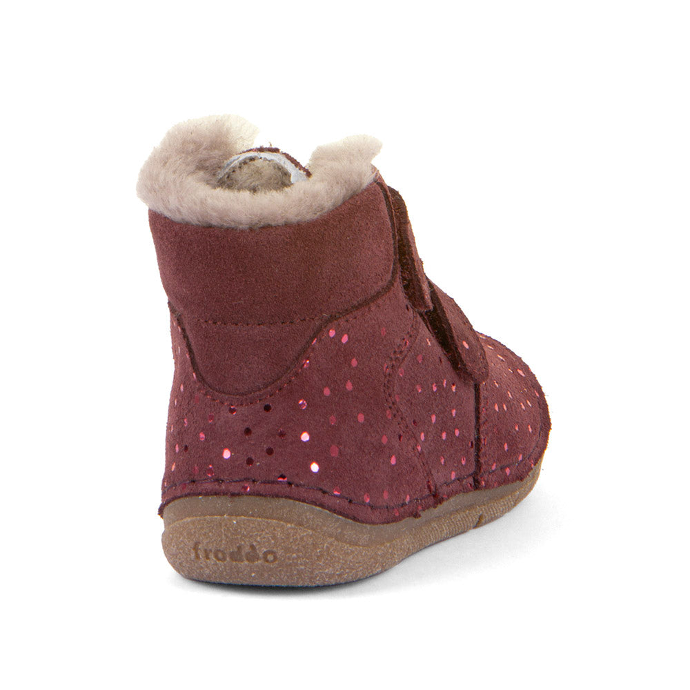 Paix Up Winter Waterproof Warm Lined Bordeaux Plus Nubuk Leather First Walking Boot