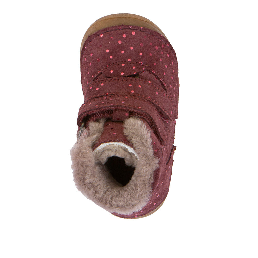 Paix Up Winter Waterproof Warm Lined Bordeaux Plus Nubuk Leather First Walking Boot