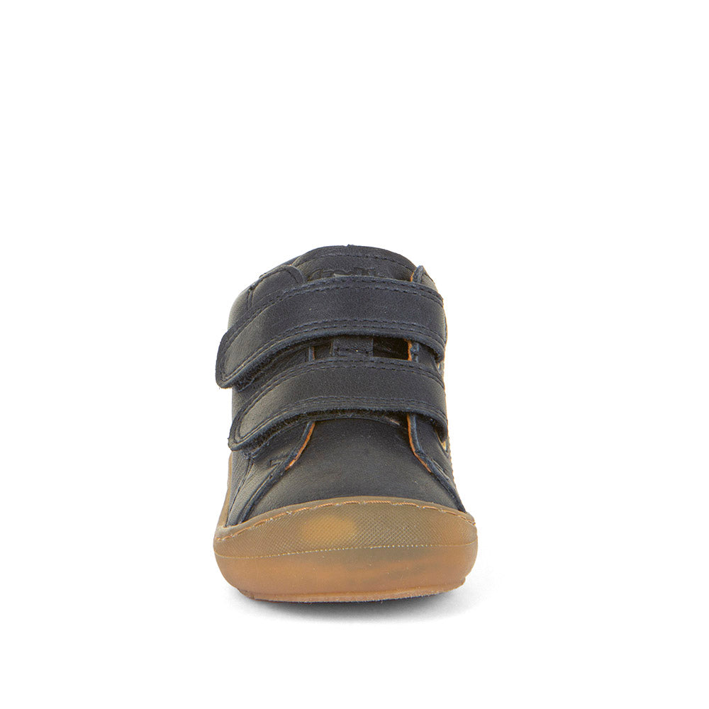 Ollie Dark Blue Leather First Walking Shoe