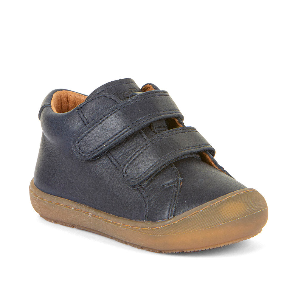 Ollie Dark Blue Leather First Walking Shoe