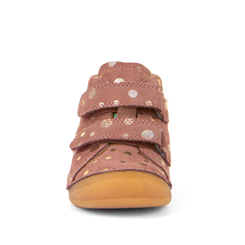 Paix Up Pink Gold Leather First Walking Boot