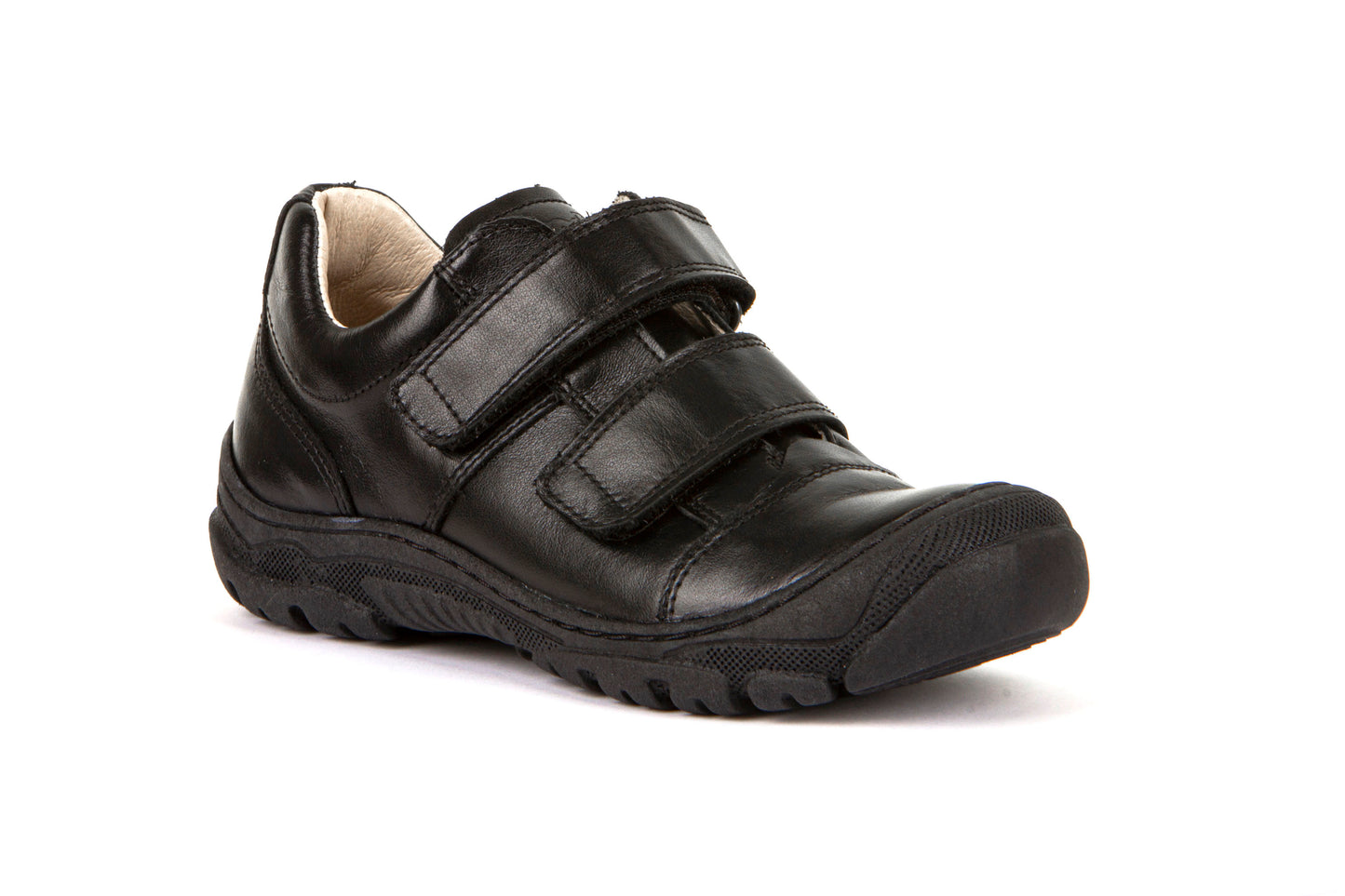 Leo Black Leather Boy's School Shoe