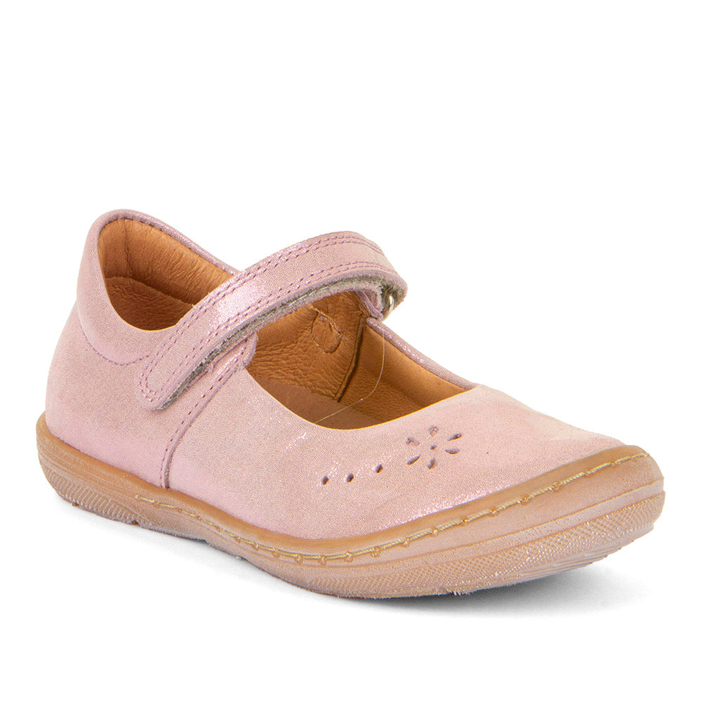 Soft Pink Shine Mary Jane Leather Girl's Shoe
