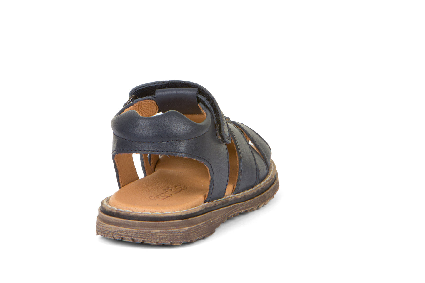 Daros Navy Leather Closed Toe Fisherman Sandal