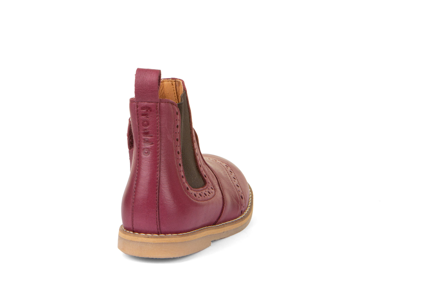 Chelys Brogue Chelsea Boot in Bordeaux Leather