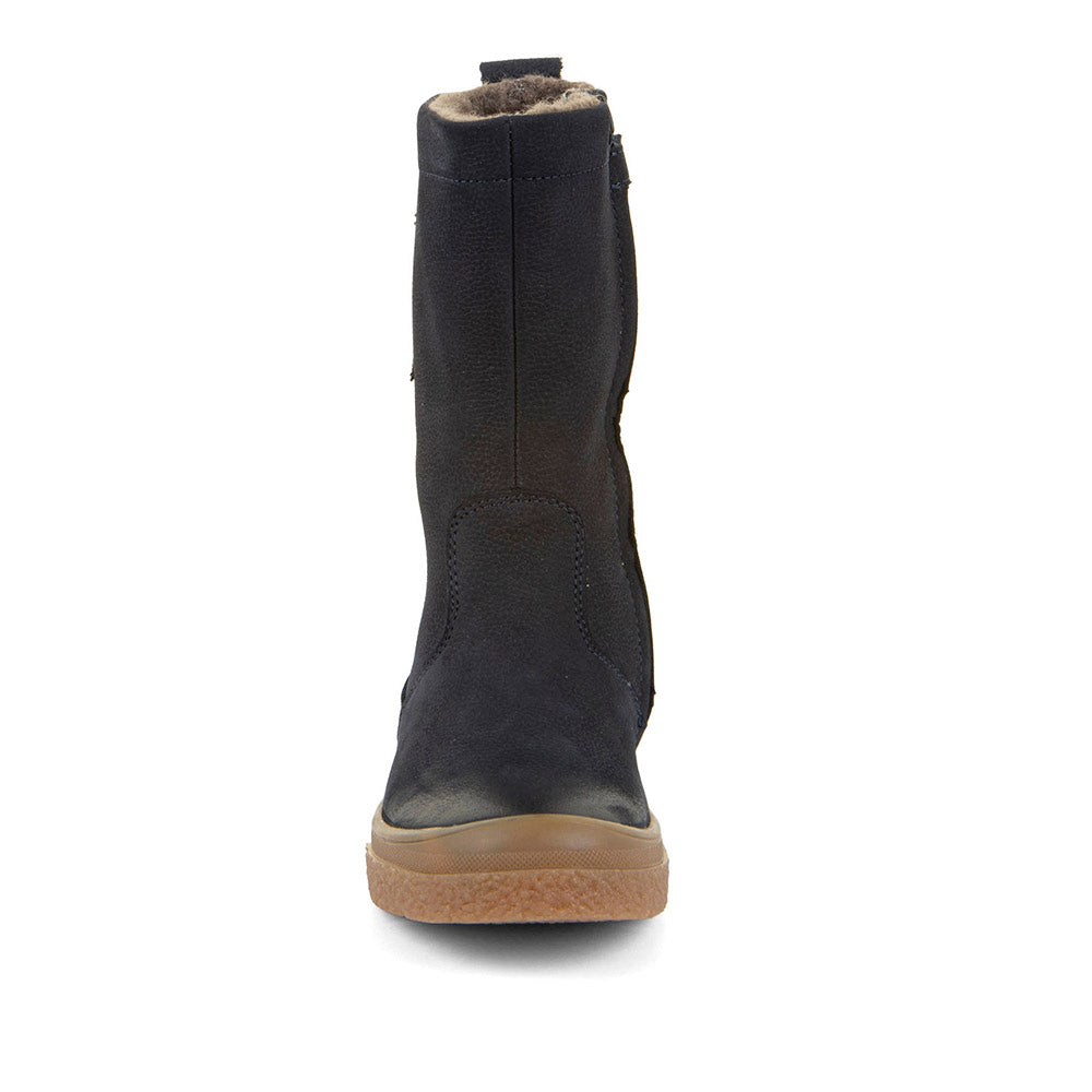 Pulse Tex Waterproof Wool Lined Navy Leather Star Boots