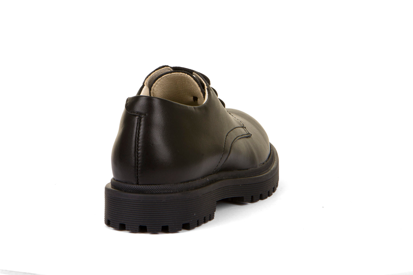 Lea Black Leather Lace Up School Shoe