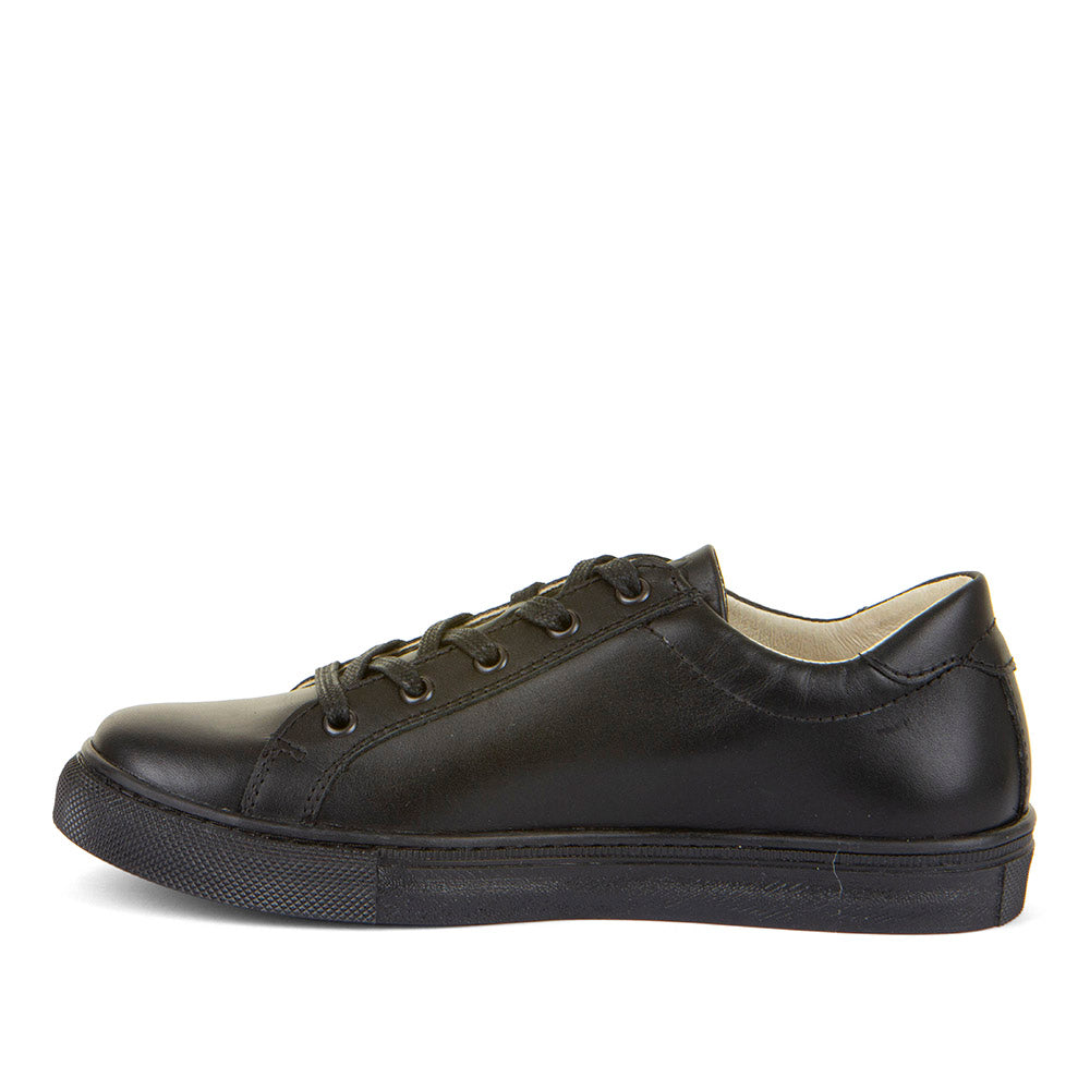 Morgan L Black Leather Lace Up School Shoe