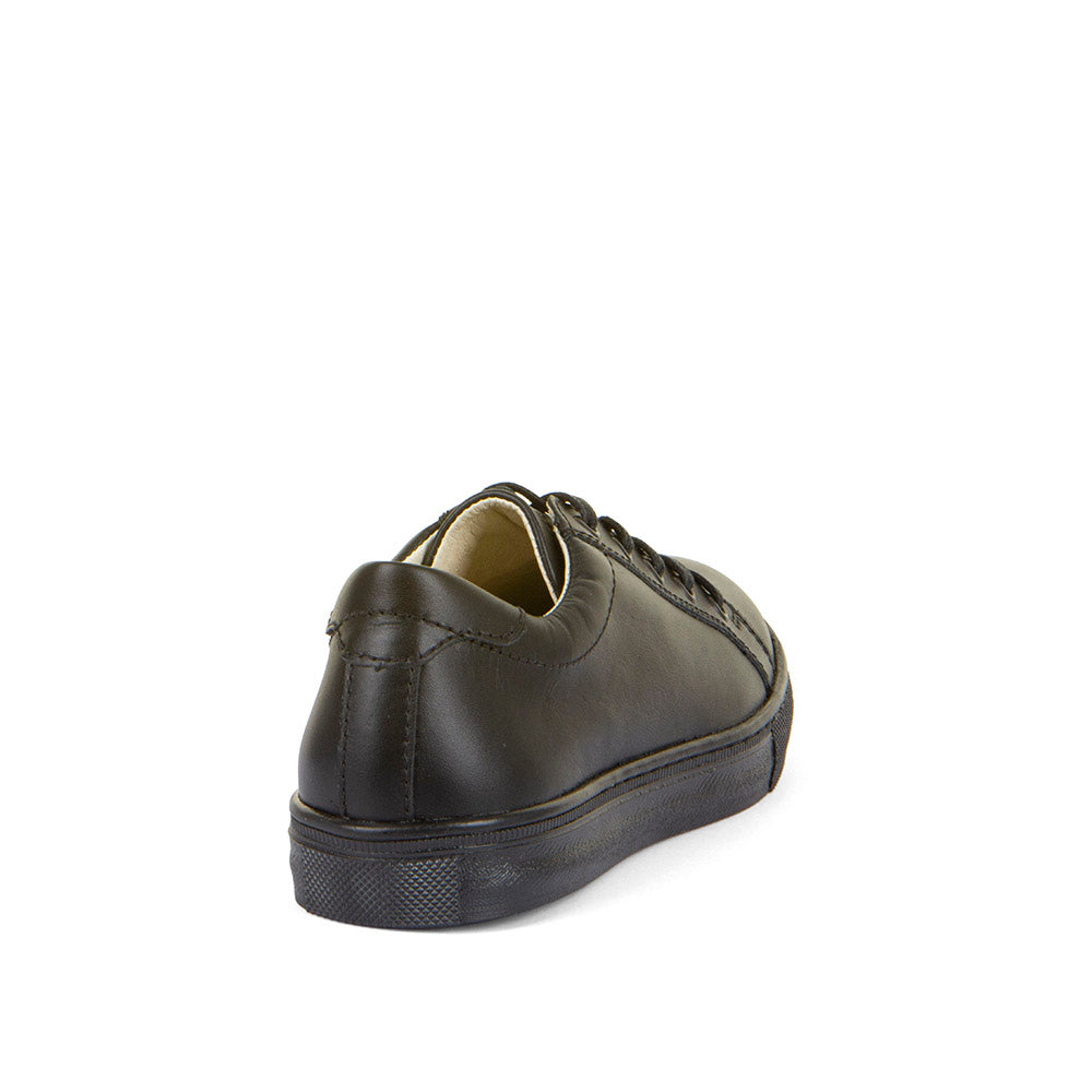 Morgan L Black Leather Lace Up School Shoe
