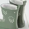 Colour Changing Teddy Fleece Lined Winter Wellie Khaki with bag