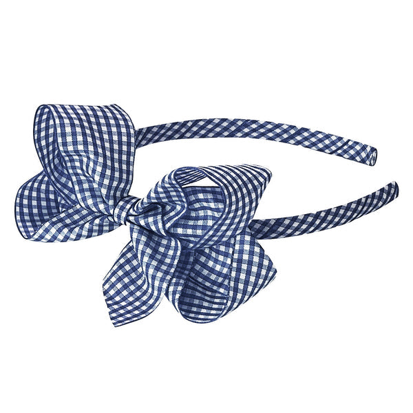 Gingham Bow Alice Band