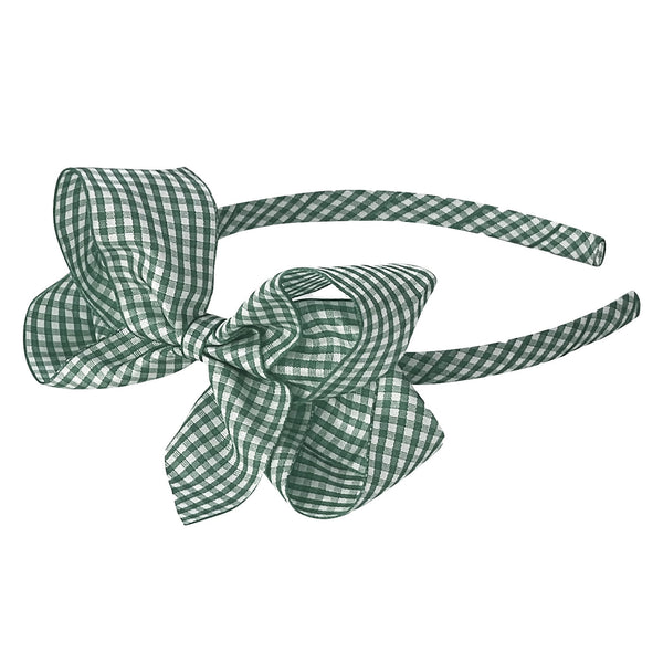 Gingham Bow Alice Band