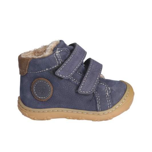 Gedo Warm Lined Navy Nubuk Leather Boot