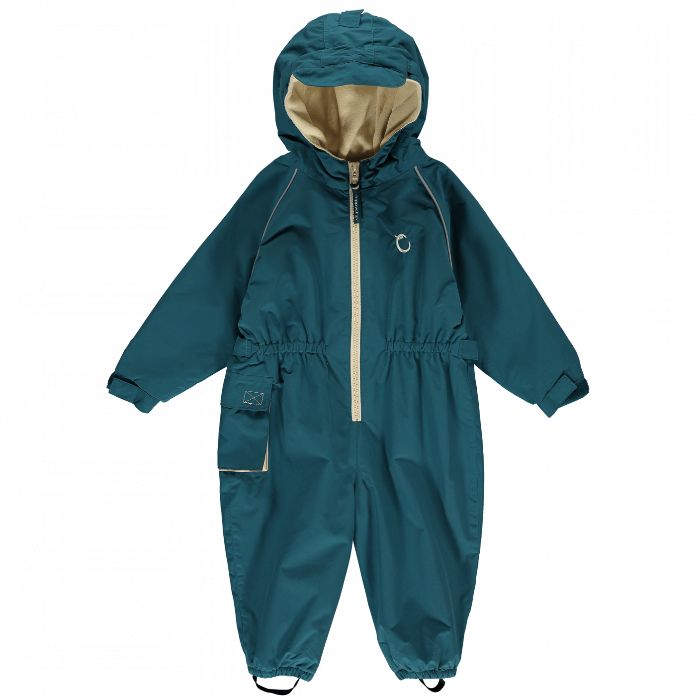 Hippychick Peacock Green All In One Fleece lined Puddle Suit To Boot