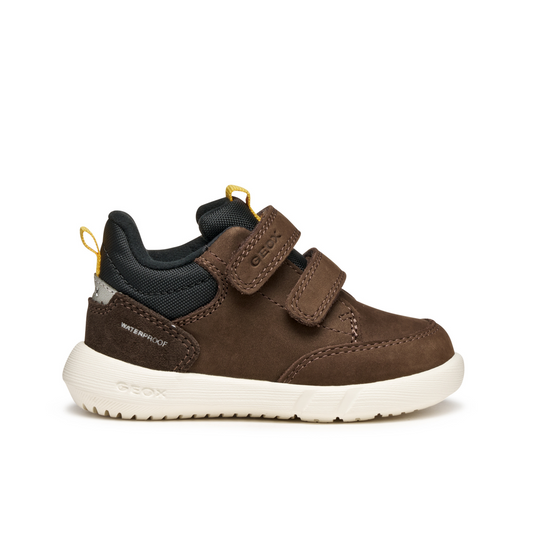 Hyroo Toddler Boys Brown Leather Waterproof Boot