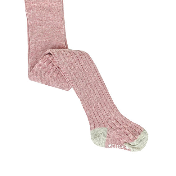 Dusty Pink Baby And Toddler Non Slip Super Soft Ribbed Tights