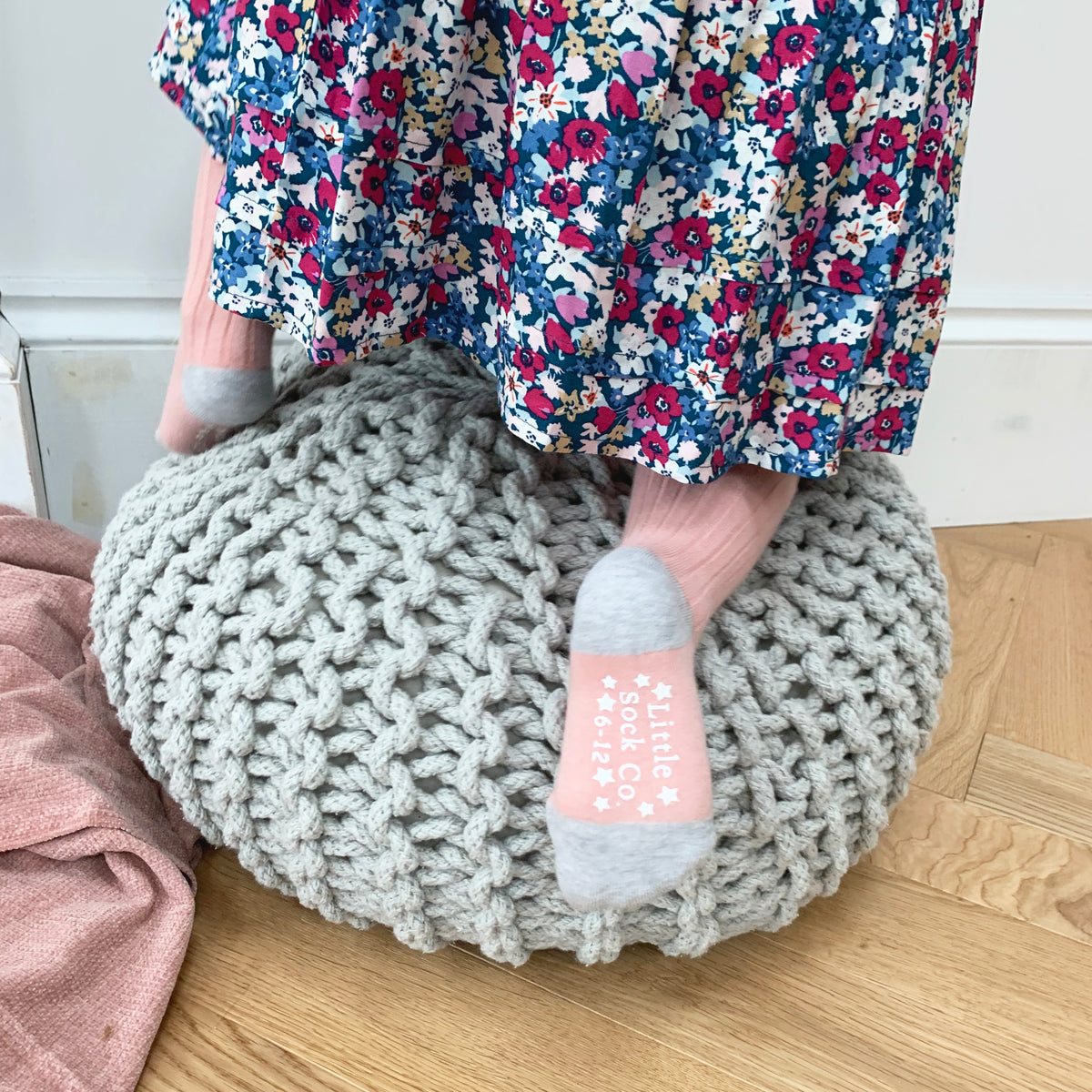Shell Pink Baby And Toddler Non Slip Super Soft Ribbed Tights