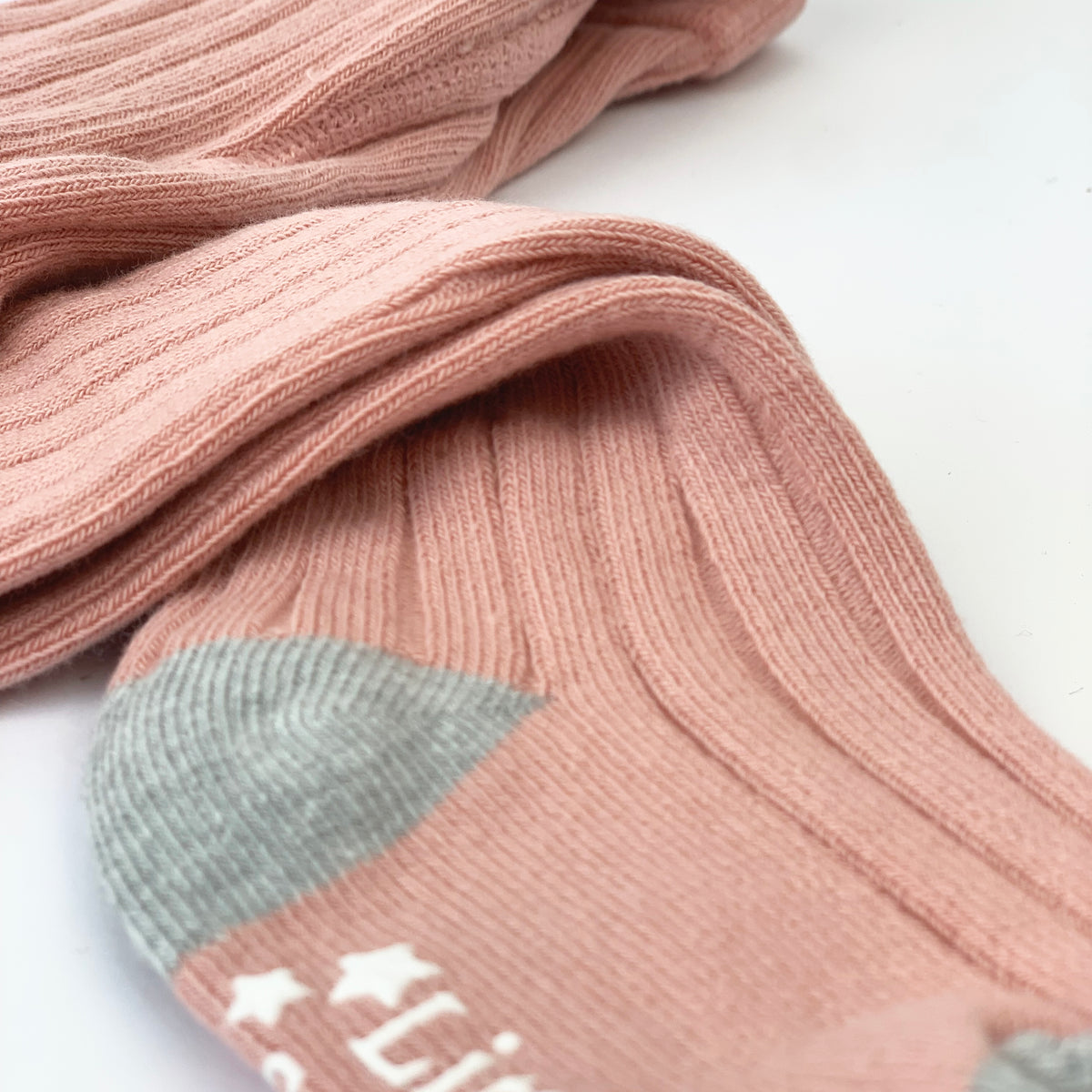 Shell Pink Baby And Toddler Non Slip Super Soft Ribbed Tights