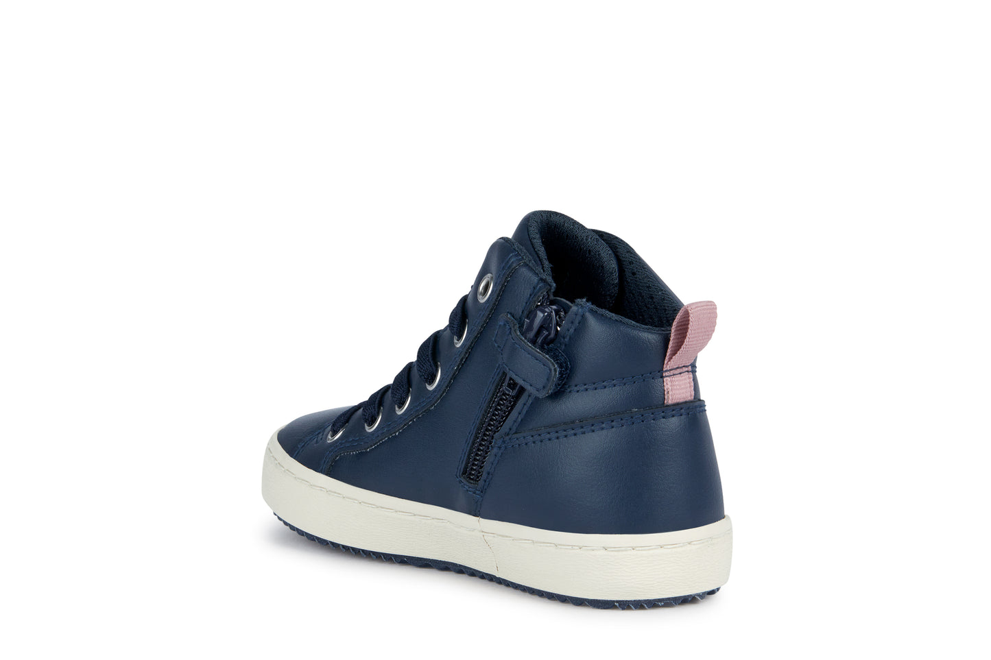 Kalispera G B Girl's Navy/Dark Pink Zipped and Lace High-Top