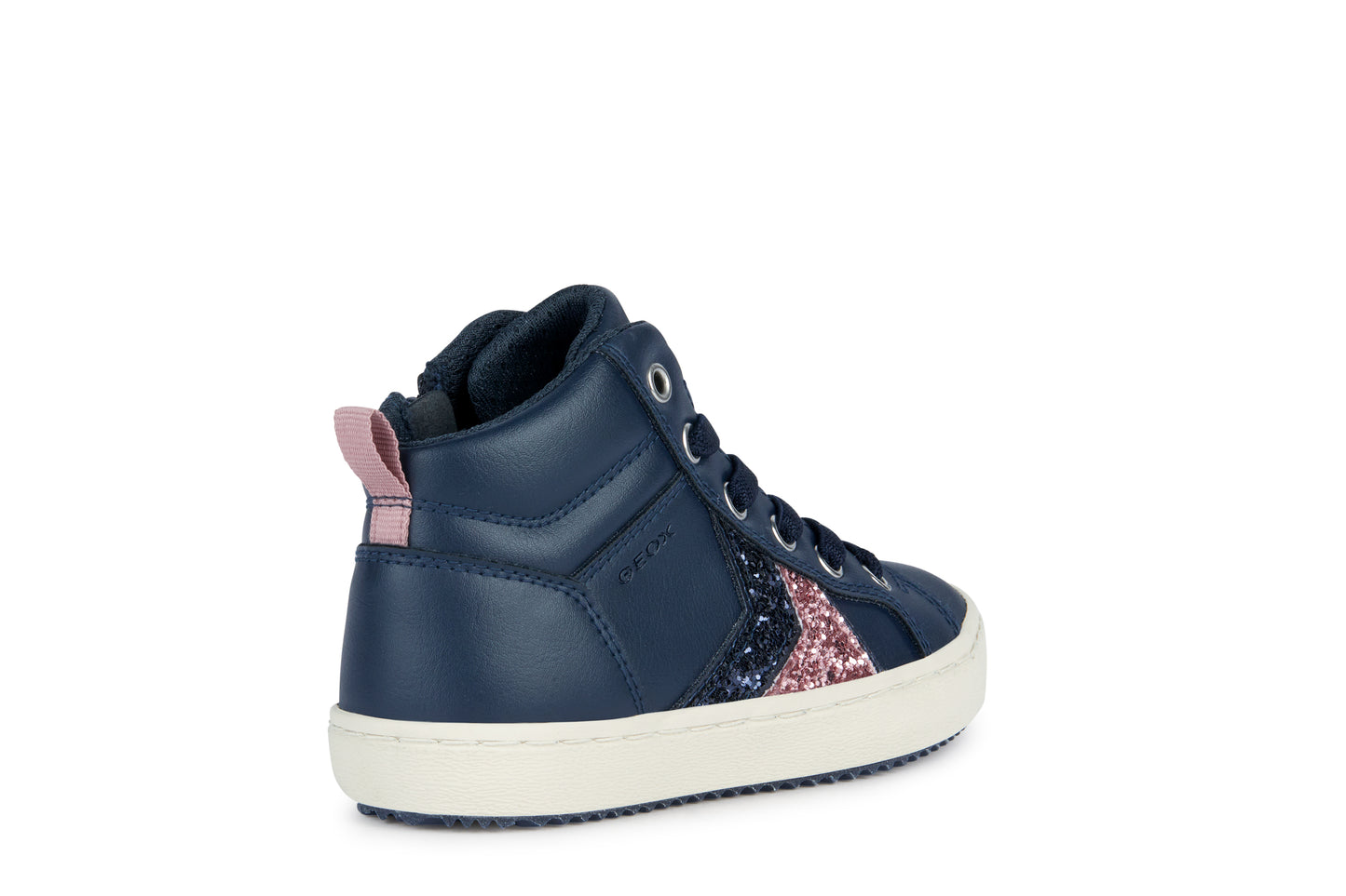 Kalispera G B Girl's Navy/Dark Pink Zipped and Lace High-Top