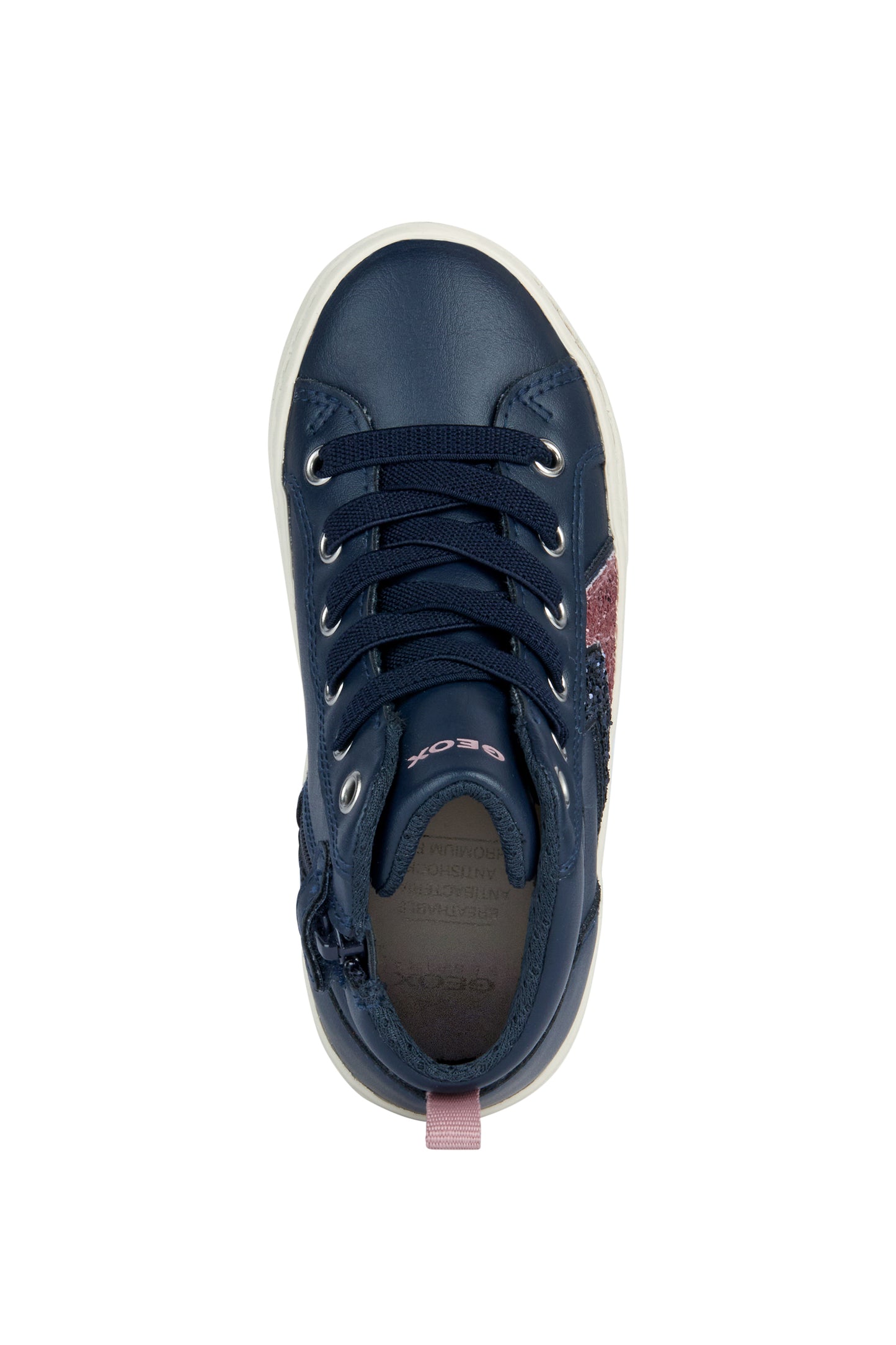 Kalispera G B Girl's Navy/Dark Pink Zipped and Lace High-Top