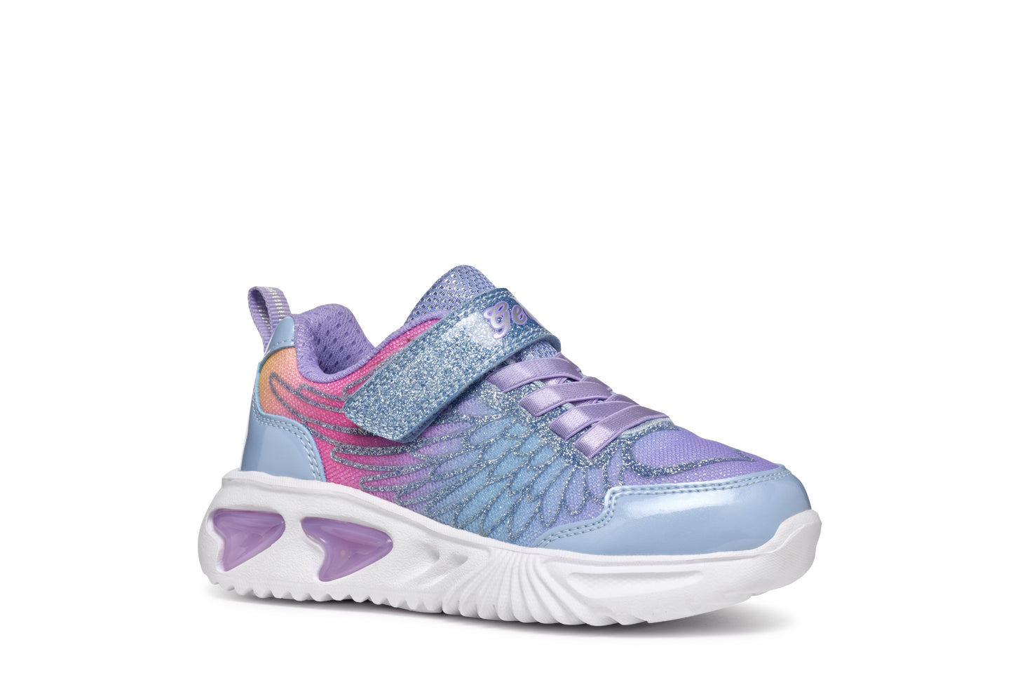 Assister Girl’s Sky Blue/Multicolour Light-up Trainer